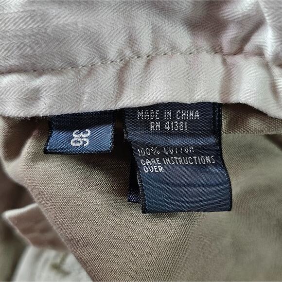 VTG Polo Ralph Lauren Drill Khaki Short 36 Cargo Utility Canvas Y2K Military - Picture 4 of 11